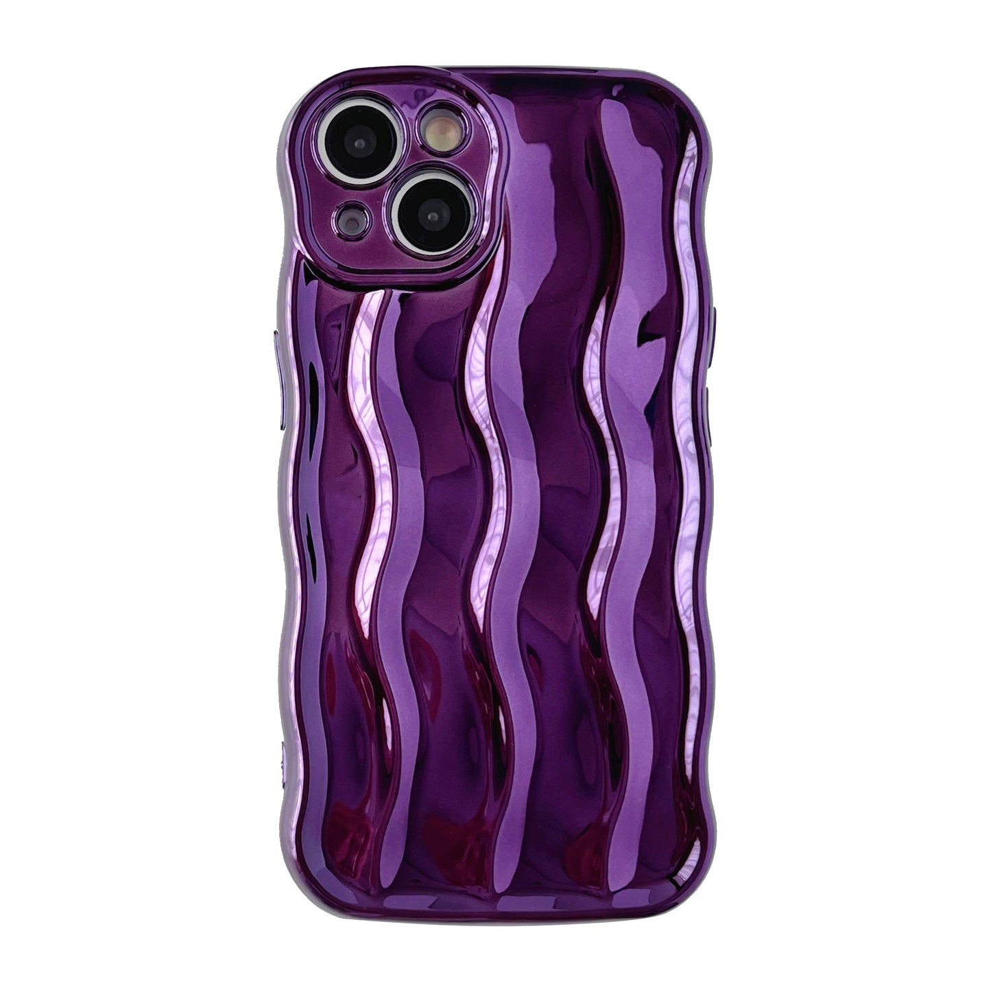 Water Ripple Pattern Curly Wave Frame Soft Compatible with iPhone Case