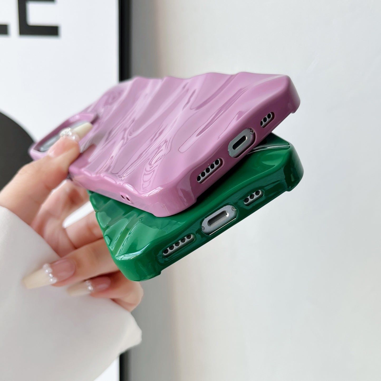 Water Ripple Pattern Curly Wave Shape Soft Compatible with iPhone Case