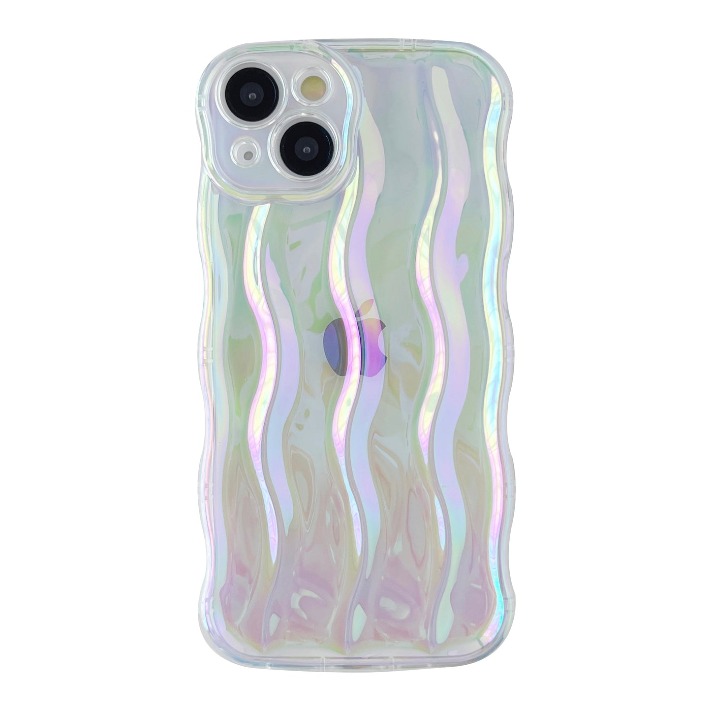 Water Ripple Pattern Curly Wave Frame Soft Compatible with iPhone Case