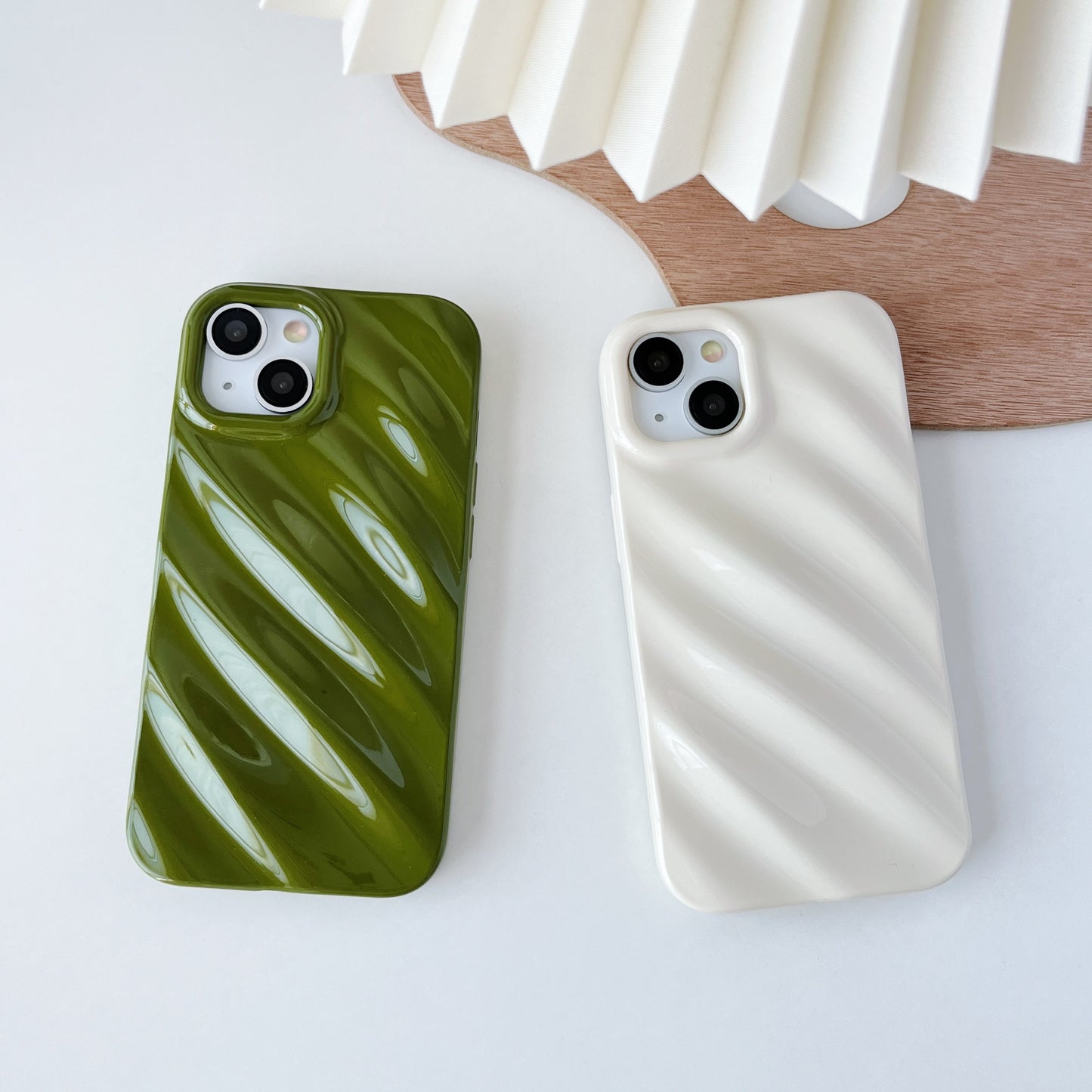 Cute Water Ripple Pattern Wave Shape Camera Lens Protection Soft Compatible with iPhone Case