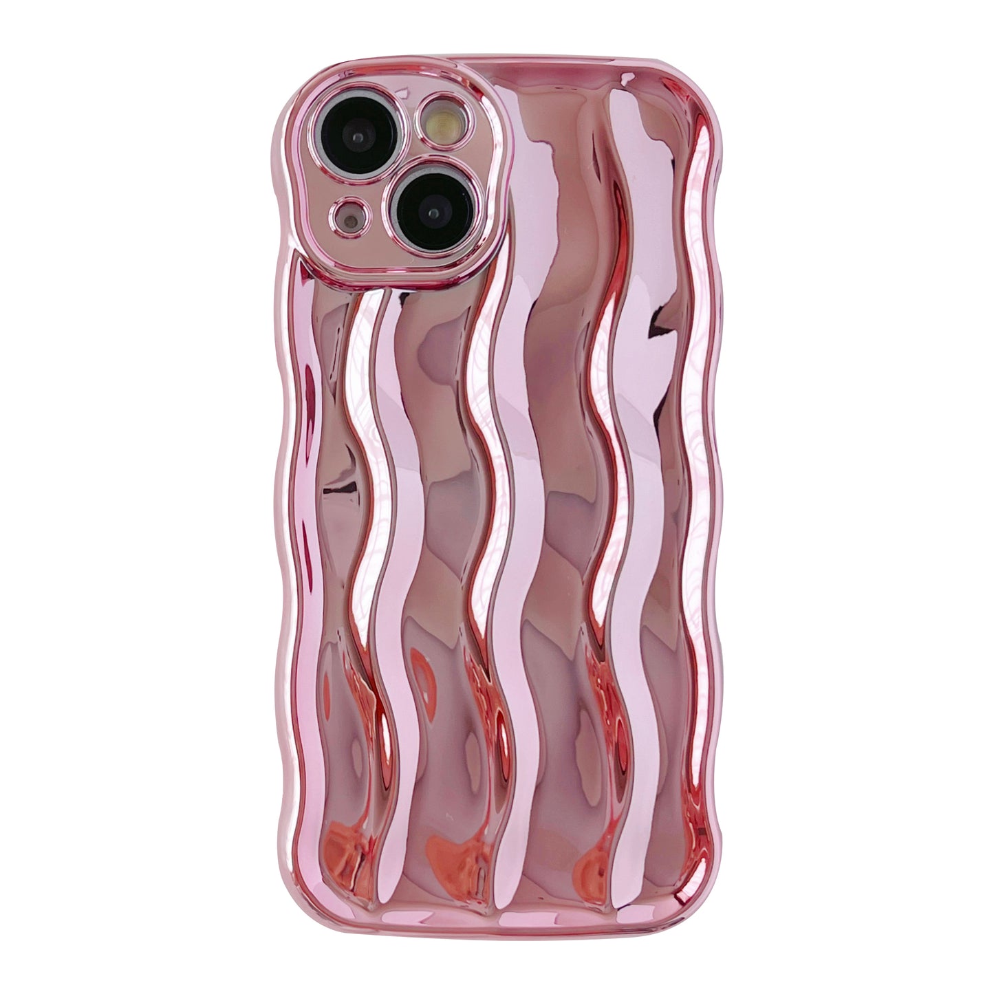 Water Ripple Pattern Curly Wave Frame Soft Compatible with iPhone Case