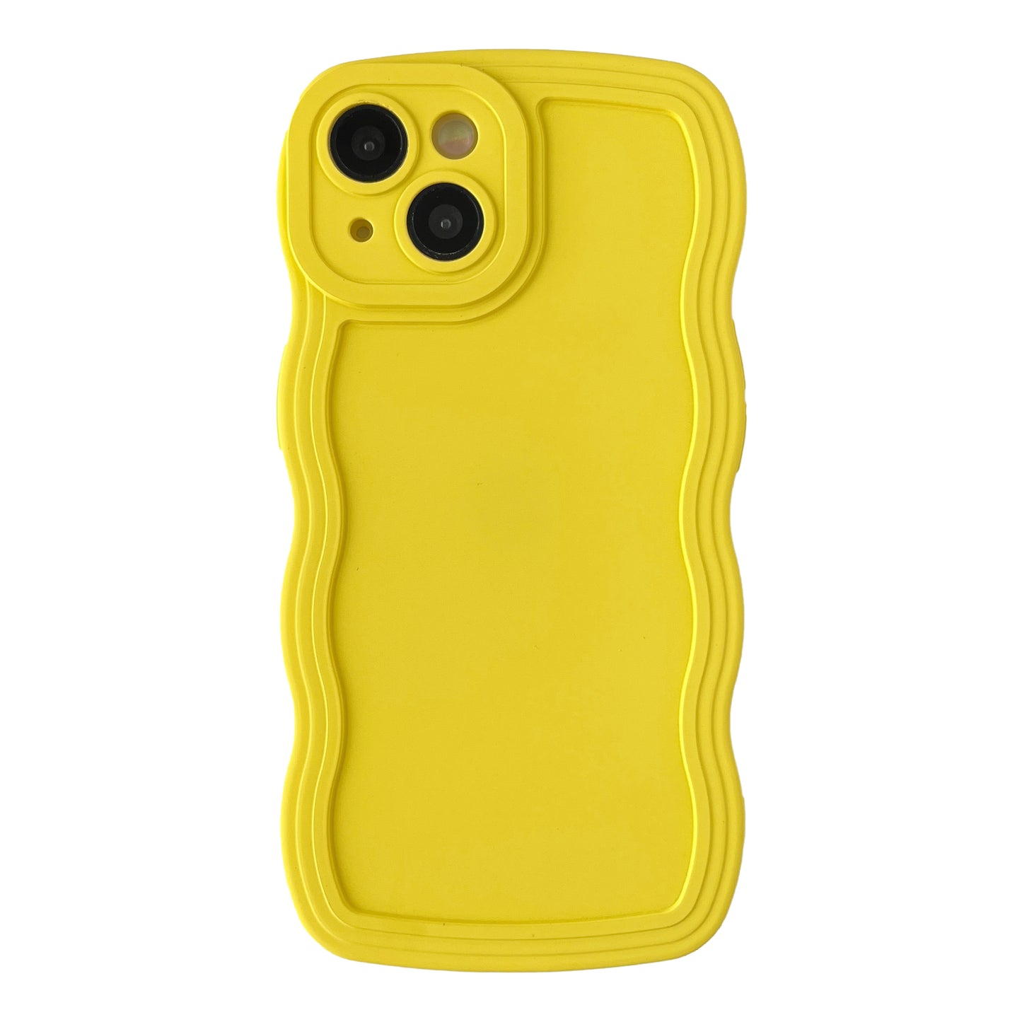 Solid Color Curly Wave Frame Soft Compatible with iPhone Case…