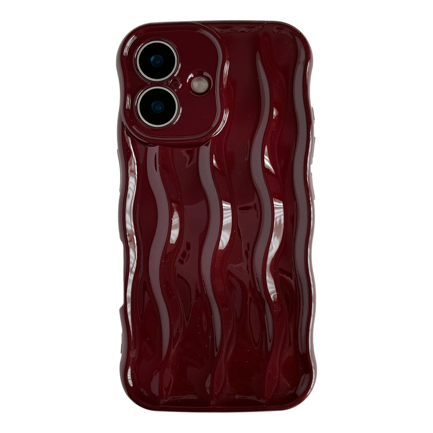 Water Ripple Pattern Curly Wave Frame Soft Compatible with iPhone Case