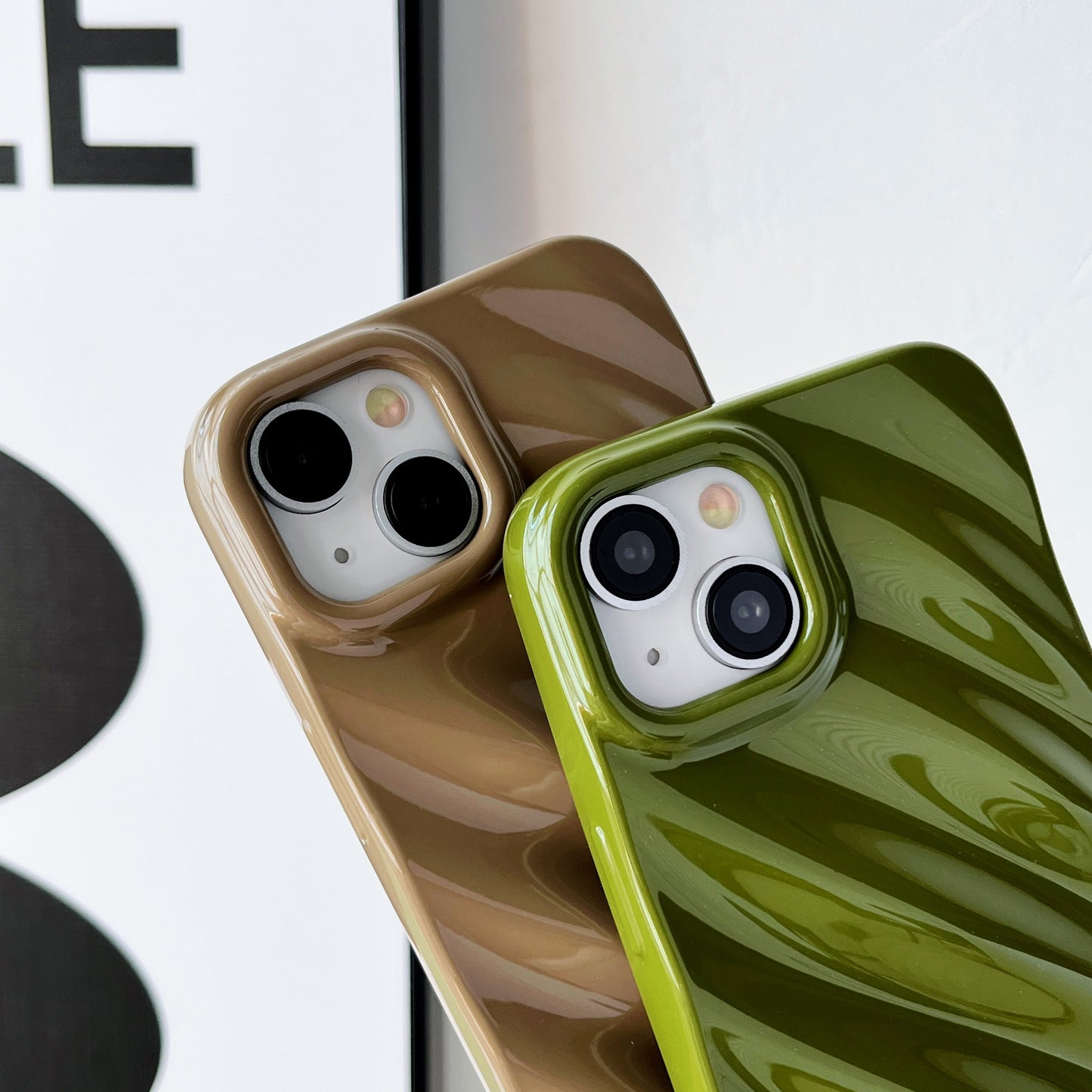 Cute Water Ripple Pattern Wave Shape Camera Lens Protection Soft Compatible with iPhone Case