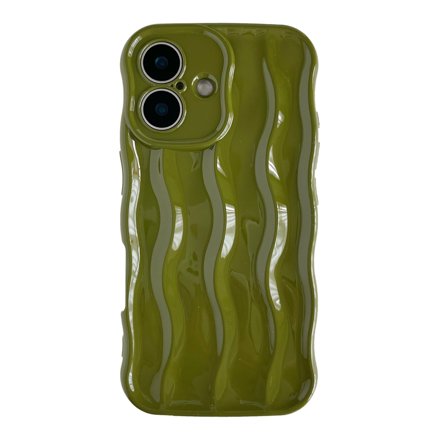 Water Ripple Pattern Curly Wave Frame Soft Compatible with iPhone Case