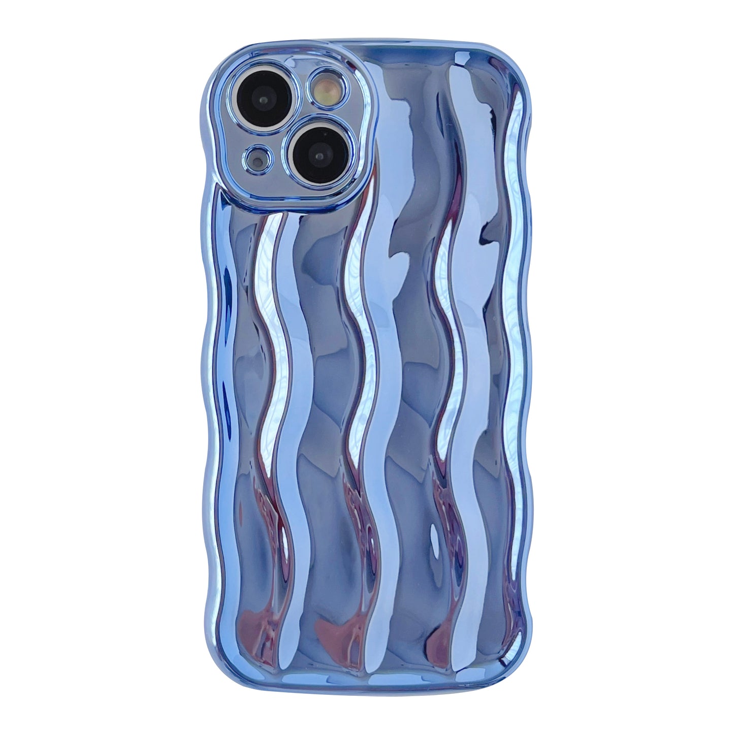 Water Ripple Pattern Curly Wave Frame Soft Compatible with iPhone Case