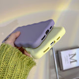 Candy Color Curly Wave Frame Compatible with iPhone Case