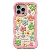 3D Cute Flower Floral Compatible with iPhone Case