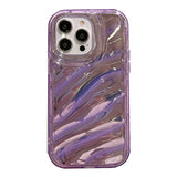 Water Ripple Wave Pattern with Laser Paper Compatible with iPhone Case
