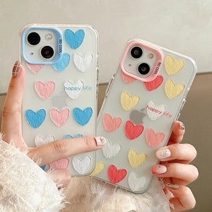 Colorful Love Heart Compatible with iPhone Case