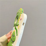 Funny Cute 3D Dinosaur Silicone Rubber Compatible with iPhone Case
