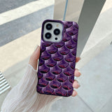 Metal Style Fish Scales Pattern Compatible with iPhone Case