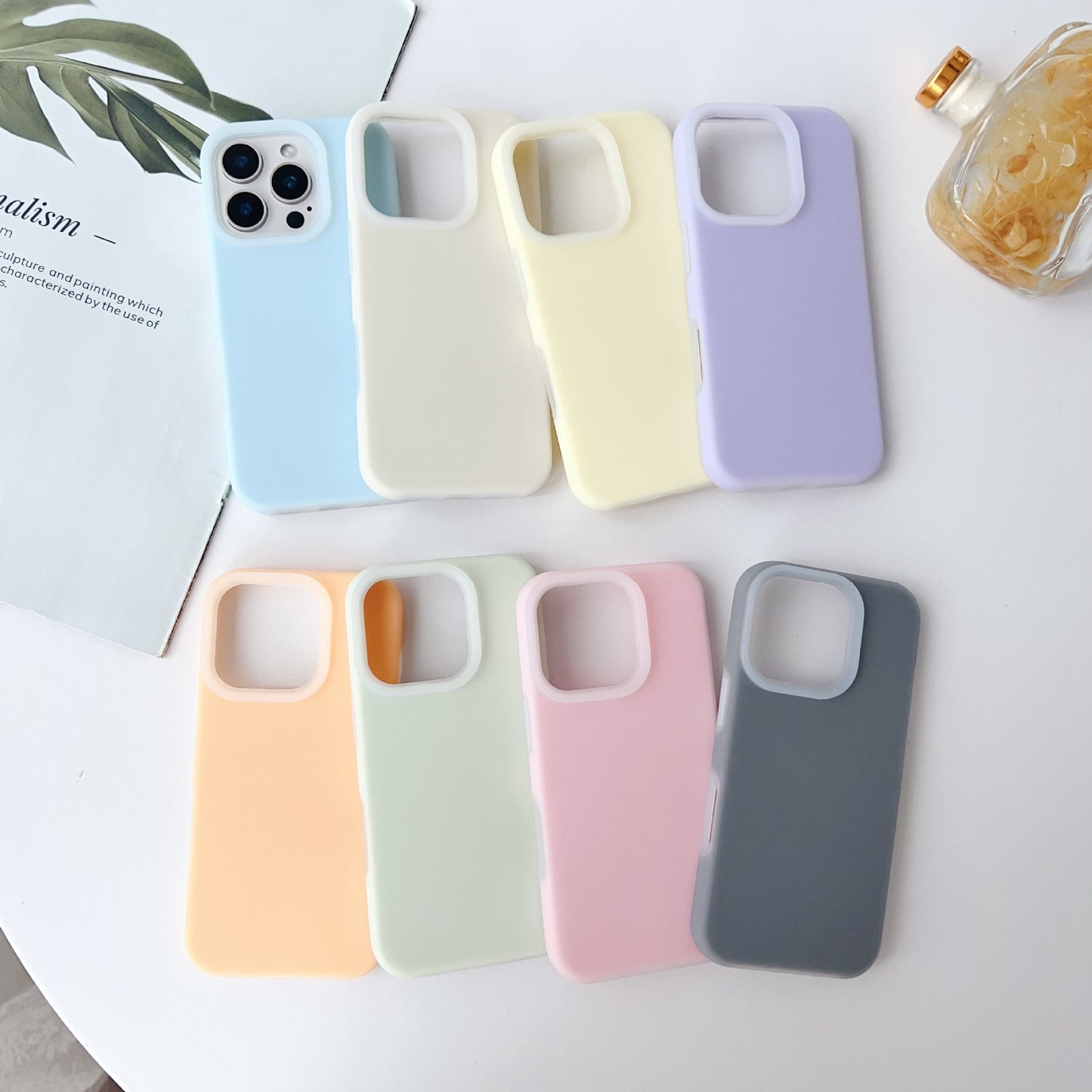Candy Color Liquid Silicone Soft Compatible with iPhone Case