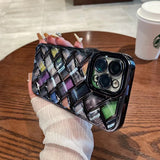 Colorful Plated Weave Pattern Compatible with iPhone Case