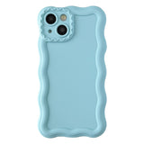 Wave Frame Cream Pattern Compatible with iPhone Case