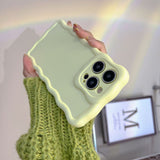 Candy Color Curly Wave Frame Compatible with iPhone Case