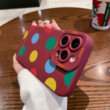 Cute Colorful Dot Compatible with iPhone Case