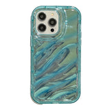 Water Ripple Wave Pattern with Laser Paper Compatible with iPhone Case