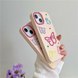 Cartoon Cute Butterfly Silicone Compatible with iPhone Case