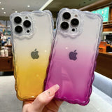 Gradient Color Twisted Rope Pattern Compatible with iPhone Case
