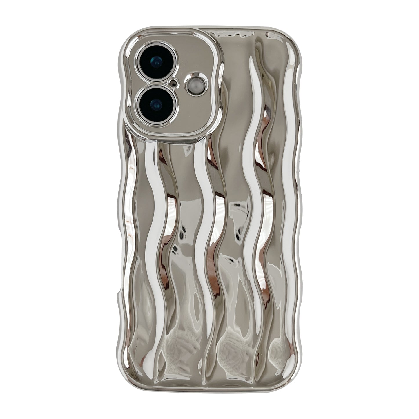 Water Ripple Pattern Curly Wave Frame Soft Compatible with iPhone Case