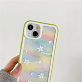 Cute Rainbow Color Love Heart Flower Compatible with iPhone Case