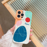 Geometric Contrast Color Compatible with iPhone Case