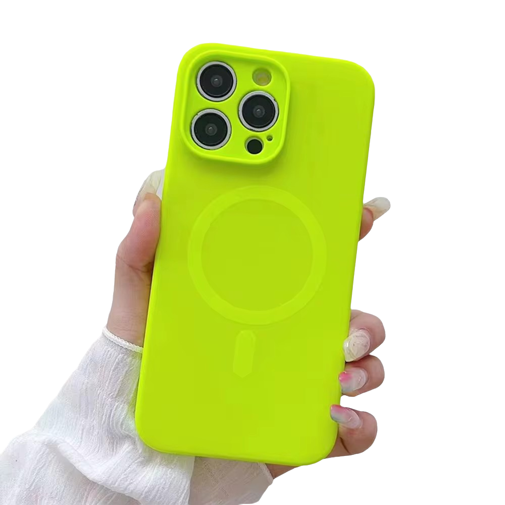 Solid Color Magnetic Case for iPhone, Compatible with MagSafe Wireless Charging