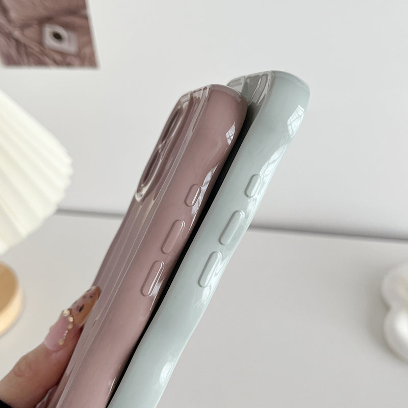 Water Ripple Pattern Curly Wave Frame Soft Compatible with iPhone Case