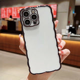 Curly Wave Frame Plating Compatible with iPhone Case