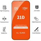 3PCS 21D Tempered Glass Full Cover Compatible with iPhone Screen Protectors