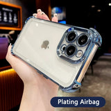 Plating Shockproof Airbag Transparent Compatible with iPhone Case