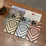 Love Heart Plating Compatible with iPhone Case