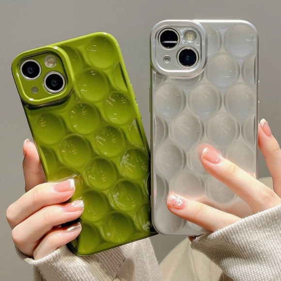 Fashion 3D Honeycomb Pattern Soft Silicone Shockproof Compatible with iPhone Case