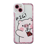 Cute Cartoon Pink Pig Compatible with iPhone Case