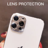 Luxury Diamond Plating Compatible with iPhone Camera Protectors