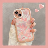 Cute Love Heart Smile Camera Protection Clear Compatible with iPhone Case