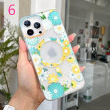 Vintage Flower for Magsafe Magnetic Wireless Charging Compatible with iPhone Case