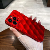 Fashion 3D Honeycomb Pattern Soft Silicone Shockproof Compatible with iPhone Case