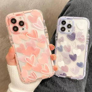 Cute Love Heart Compatible with iPhone Case