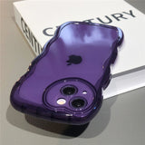 Love Heart Lens Camera Curly Wavy Clear Compatible with iPhone Case