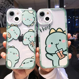 Cute Cartoon Dinosaur Clear Compatible with iPhone Case
