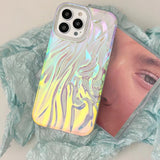 Laser Wrinkle Shell Pattern Shockproof Compatible with iPhone Case