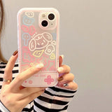 Cartoon Flower Invisible Stand Holder Compatible with iPhone Case