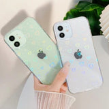 Laser Heart Clear Compatible with iPhone Case