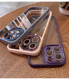 Luxury Glitter Diamond Transparent Lens Protection Compatible with iPhone Case