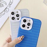 3D Stripe Silicone Transparent Compatible with iPhone Case