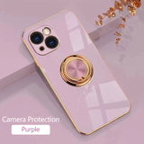 Plating Magnetic Attraction Ring Holder Compatible with iPhone Case