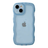 Curly Wave Frame Clear Soft Compatible with iPhone Case