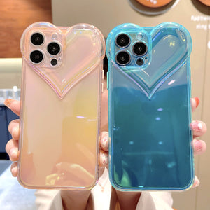 3D Love Heart Camera Laser Compatible with iPhone Case